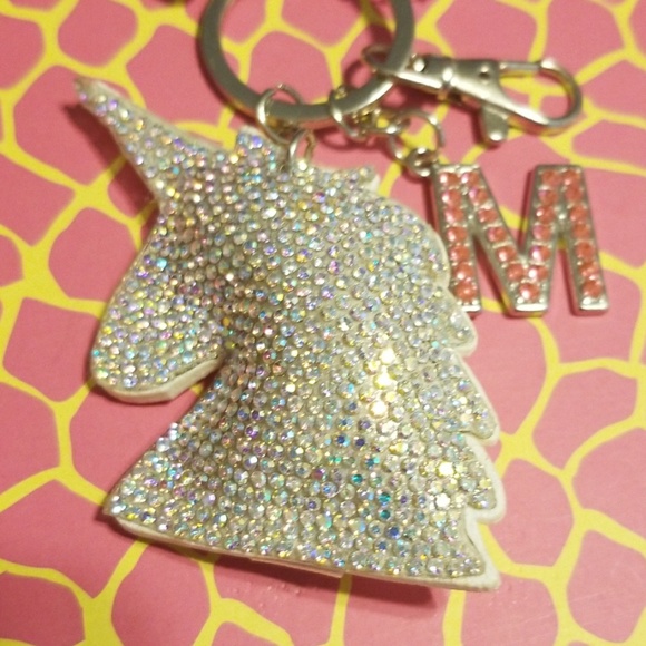 Accessories - 2 FOR 15 Unicorn Key Chain with letter M